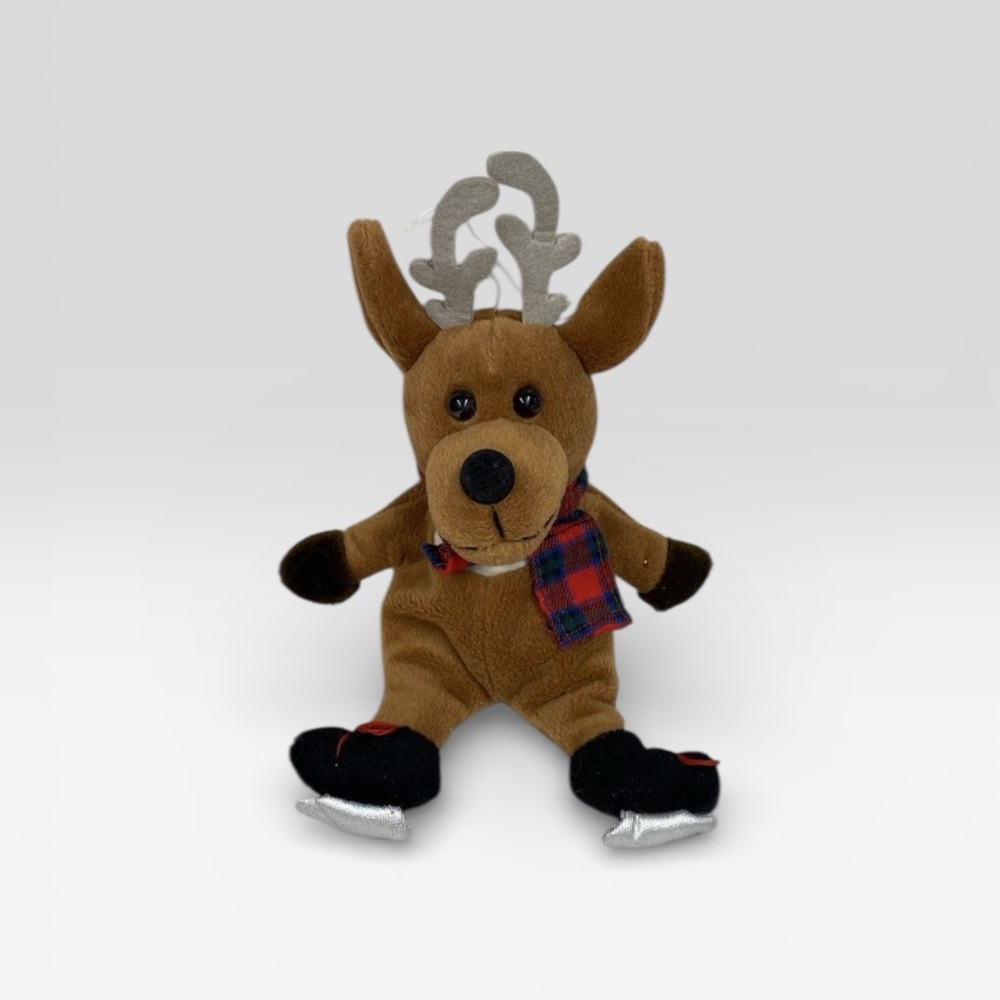 Vintage Snowden Reindeer Plush Stuffed Animal Ice Skates Commonwealth Target 96’
